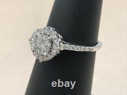 $1,600.43ct Authentic Disney Enchanted Cinderella Diamond & Blue Topaz Ring
