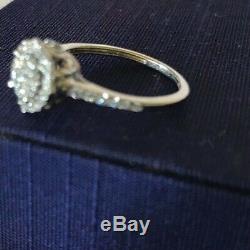 $1,600.43ct Authentic Disney Enchanted Cinderella Diamond & Blue Topaz Ring