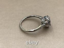 $1,600.43ct Authentic Disney Enchanted Cinderella Diamond & Blue Topaz Ring