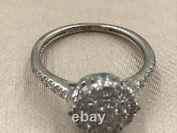 $1,600.43ct Authentic Disney Enchanted Cinderella Diamond & Blue Topaz Ring