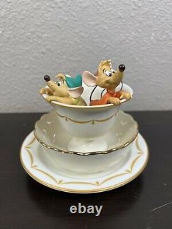 1999 WDCC Disney Cinderella Jaq And Gus Tea For Two Cup AND Royal Doulton Saucer