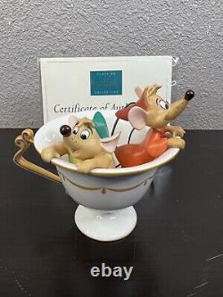 1999 WDCC Disney Cinderella Jaq And Gus Tea For Two Cup AND Royal Doulton Saucer
