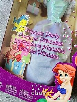 2002 Disney Princess Party Dolls LOT OF 4 NIB Ariel Belle Aurora Cinderella RARE