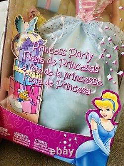 2002 Disney Princess Party Dolls LOT OF 4 NIB Ariel Belle Aurora Cinderella RARE