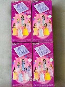 2002 Disney Princess Party Dolls LOT OF 4 NIB Ariel Belle Aurora Cinderella RARE