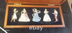 2003 DISNEY PIN CINDERELLA TRANSFORMATION SET LIMITED EDITION With WOOD BOX