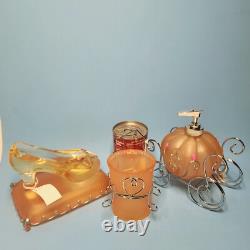 2005 Disney Cinderella Bath Accessory Set Toothbrush Holder Cup & Soap Dish NEW