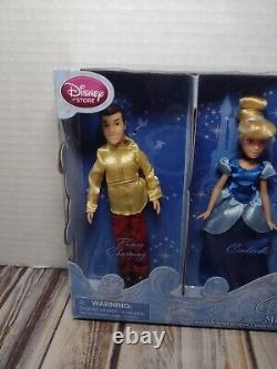 2012 Disney Store Cinderella Mini Doll Set Prince Charming+ugly Step Sisters Set