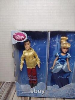 2012 Disney Store Cinderella Mini Doll Set Prince Charming+ugly Step Sisters Set