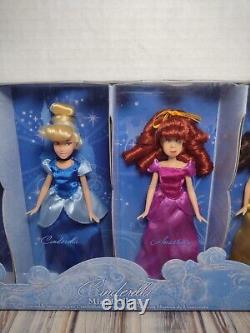 2012 Disney Store Cinderella Mini Doll Set Prince Charming+ugly Step Sisters Set