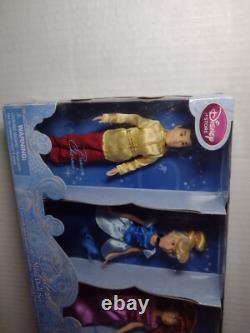 2012 Disney Store Cinderella Mini Doll Set Prince Charming+ugly Step Sisters Set