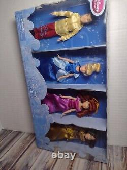2012 Disney Store Cinderella Mini Doll Set Prince Charming+ugly Step Sisters Set