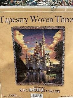 2021 Disney Cinderella Castle 50th Anniversary Tapestry Woven Throw 50x60