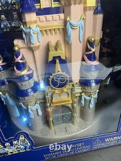 2021 Disney Parks 50th Anniversary Cinderella Castle Playset 23 Light Up New