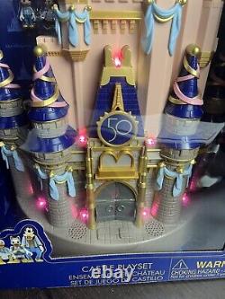 2021 Disney Parks 50th Anniversary Cinderella Castle Playset 23 Light Up New