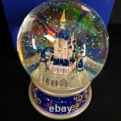 2021 Disney Parks 50th Anniversary Cinderellas Castle Water Snow Globe MUSICAL