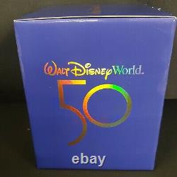 2021 Disney Parks 50th Anniversary Cinderellas Castle Water Snow Globe MUSICAL