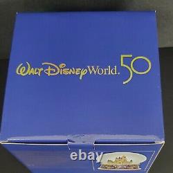 2021 Disney Parks 50th Anniversary Cinderellas Castle Water Snow Globe MUSICAL