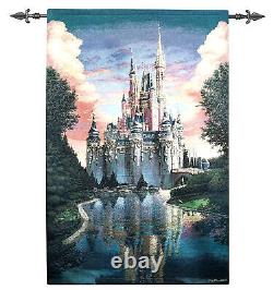 2021 Disney Parks 50th Anniversary Woven Tapestry Wall Hanging Cinderella Castle