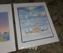 2021 Disney Parks Rosemary Begley Print Cinderella Castle Merriment Wondrous SET