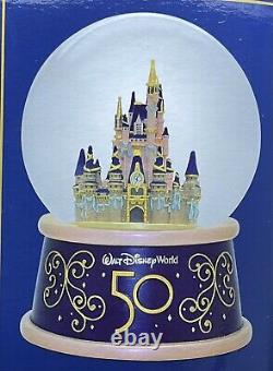 2021 Disney World 50th Anniversary Magic Kingdom Cinderella Castle Snow Globe