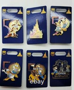 2021 Walt Disney World 50th Anniversary Cinderella Castle Complete 6 Pin Set NEW