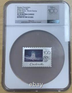 2023 Niue Disney 100th Anniversary World Stamp Cinderella NGC PF 70 Ultra Cameo