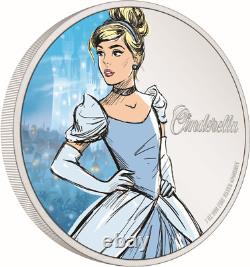 2024 Niue Disney Princess Cinderella 1 oz Silver Colorized Proof Coin