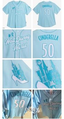 2025 Walt Disney World Cinderella Baseball Jersey Adult Size XL NEW With TAG