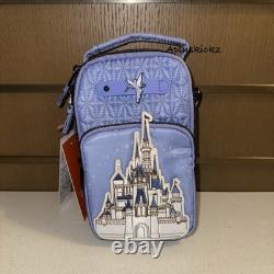 2026 Disney D23 Cinderella's Castle Light Blue Lug Crossbody Bag New With Tags