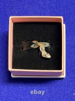 2026 Disney Pandora Cinderella Glass Slipper Charm Gold plated WithLab Diamond NEW