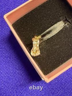 2026 Disney Pandora Cinderella Glass Slipper Charm Gold plated WithLab Diamond NEW