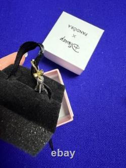 2026 Disney Pandora Cinderella Glass Slipper Charm Gold plated WithLab Diamond NEW