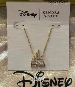 2026 Disney Parks Kendra Scott GOLD Disney Cinderella Castle Pendant Necklace