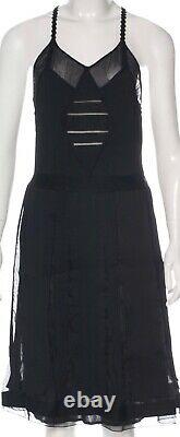 $3200 Chanel 2006 Palais Dress 38 40 42 6 8 10 Black Suit Top Skirt M LBD 06p