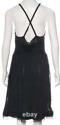 $3200 Chanel 2006 Palais Dress 38 40 42 6 8 10 Black Suit Top Skirt M LBD 06p