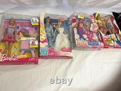 4 NIB Barbie & Disney Princess Doll Lot Groomer, Cinderella Wedding, Mermaid