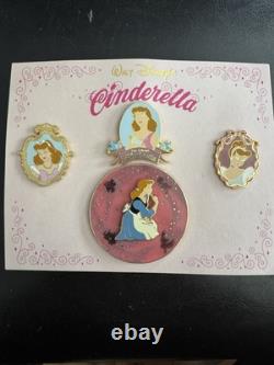 4 Pin Cinderella Set Limited Edition Of 1000 (larger Pin Is A Spinner)