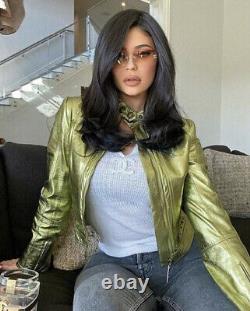 $4500 CHANEL Kylie Style VINTAGE Logo Jacket 36 38 40 4 6 8 Coat Metallic Gold M