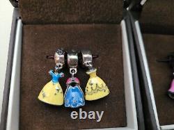 5 PANDORA Disney Princess Dress Charms Rapunzel Cinderella Anna Belle Snow White