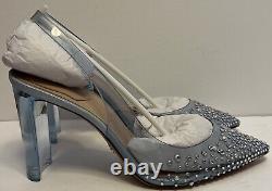 Aldo x Disney Cinderella Strike Twelve Gem Encrusted Slingback Blue Heels New 8