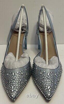 Aldo x Disney Cinderella Strike Twelve Gem Encrusted Slingback Blue Heels New 8