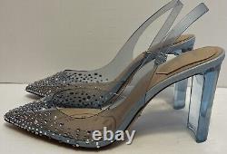 Aldo x Disney Cinderella Strike Twelve Gem Encrusted Slingback Blue Heels New 8