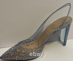 Aldo x Disney Cinderella Strike Twelve Gem Encrusted Slingback Blue Heels New 8