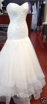 Alfred Angelo $1299 Disney Cinderella 216 4 Ivory Lace Organza Wedding Dress