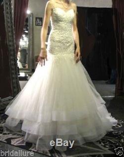 Alfred Angelo $1299 Disney Cinderella 216 4 Ivory Lace Organza Wedding Dress