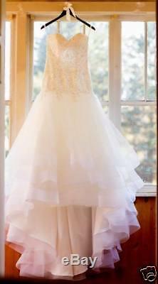 Alfred Angelo $1299 Disney Cinderella 216 4 Ivory Lace Organza Wedding Dress