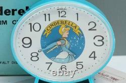 BRADLEY Disney Cinderella Tabletop Alarm Clock Vintage Japan New in Box