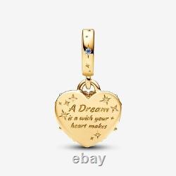 BRAND NEW Pandora Disney Cinderella's Carriage & Heart Dangle Charm 763072C01