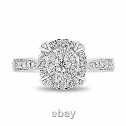 Beautiful Enchanted Disney 4Ct Cinderella Composite Bridal Engagement Ring SN